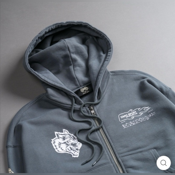 Darc Sport 🐺MEMENTO MORI 2024 "SAGE" (CROPPED) ZIP HOODIE IN GREEK STONE SMALL - Picture 6 of 14